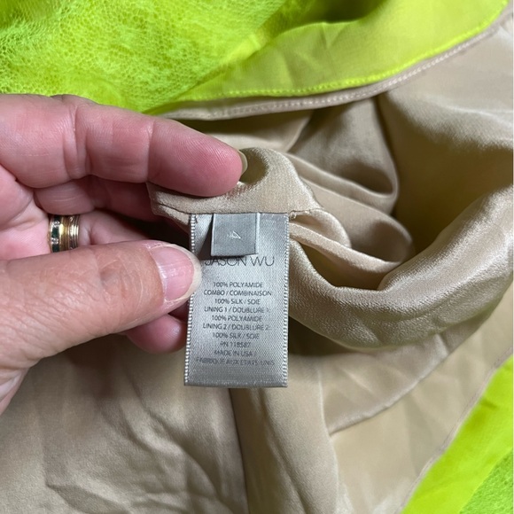 EUC Jason Wu Neon Yellow 2017 Runway Dress. Size 4 - Picture 7 of 11
